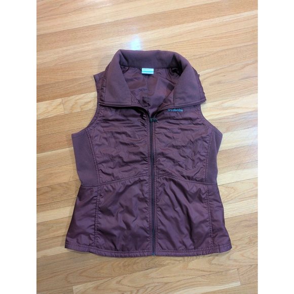 Columbia Mix It Around Maroon Vest Large Puffer + Fleece - Picture 10 of 10